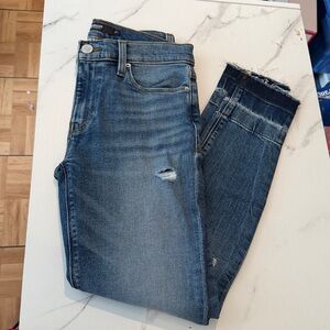 Hudson Jeans Mid Rise Super Skinny Crop Jeans